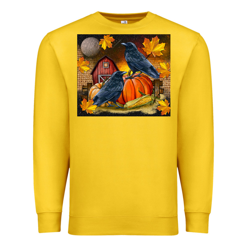 Fall Crow Premium Sweatshirt by LillyAllenDesigns | Teevron