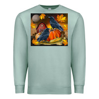 Seafoam Fall Crow Premium Sweatshirt - LillyAllenDesigns