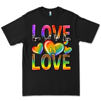 Black love is love with hearts Premium Tee - texasbilliewilder