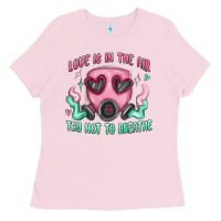 Bubblegum Pink love is in the air Ladies Tee - MaliasSmallBusiness
