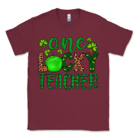 Burgundy one lucky teacher Classic Tee - Artiststas