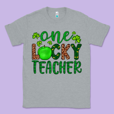 One Lucky Teacher Classic Tee Designed By Artiststas