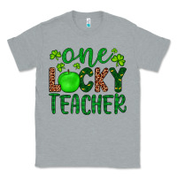 Heather Grey one lucky teacher Classic Tee - Artiststas
