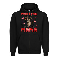 Black mad love for my mama Zipper Hoodie - MaliasSmallBusiness