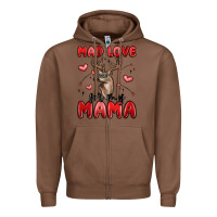 Chestnut mad love for my mama Zipper Hoodie - MaliasSmallBusiness