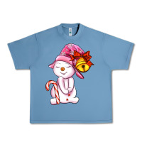 Pebble Blue winter pink snowman Urban Heavy Tee - AdoDesignShop