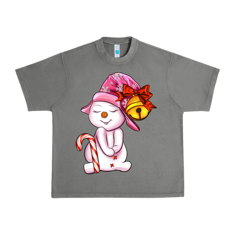 Winter Pink Snowman Urban Heavy Tee by AdoDesignShop | Teevron