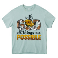 With God Al Things Ara Possible Heavy Core Tee | Teevron