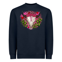 Navy bull skull cactus valentines Heavyweight Sweatshirt - JahusDesignShop