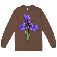 Chestnut Iris Flower Illustrations Long Sleeve Tee - LillyAllenDesigns