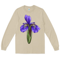 Mushroom Iris Flower Illustrations Long Sleeve Tee - LillyAllenDesigns