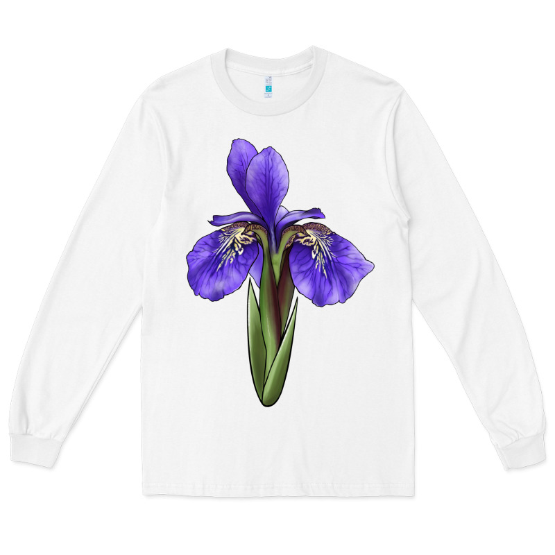 Iris Flower Illustrations Long Sleeve Tee by LillyAllenDesigns | Teevron