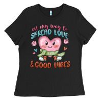 Black on my way to spread love Ladies Tee - MaliasSmallBusiness
