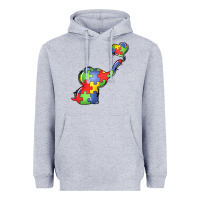 Heather Grey autism awareness elephant Heavyweight Hoodie - LillyAllenDesigns