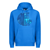 True Royal I Know I Play Like A Girl Try To Keep Up Softball Premium Hoodie - Bettercallsaul