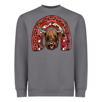 Storm valentines highland cow rainbow Heavyweight Sweatshirt - JahusDesignShop