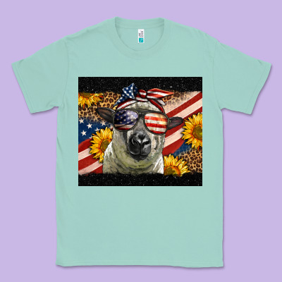 Western 4th Of July Sheep Classic Tee Designed By Lillyallendesigns