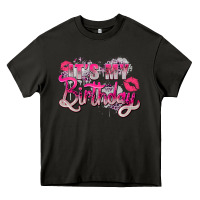 Asphalt pink it's my birthday Heavy Core Tee - Zillion Design Studio