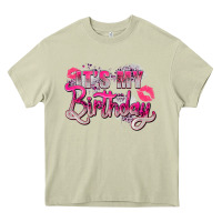 Mossy pink it's my birthday Heavy Core Tee - Zillion Design Studio