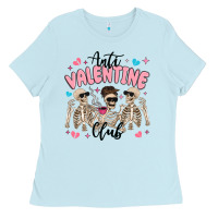 Baby Blue anti valentine club Ladies Tee - MaliasSmallBusiness