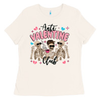 Bone anti valentine club Ladies Tee - MaliasSmallBusiness