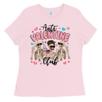 Bubblegum Pink anti valentine club Ladies Tee - MaliasSmallBusiness