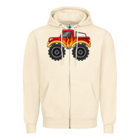 Sandshell monster truck with flames Zipper Hoodie - MaliasSmallBusiness