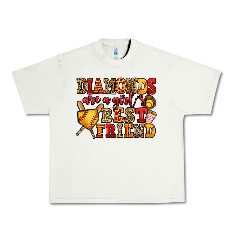 Diamonds Are A Girl's Best Friend Softball Urban Heavy Tee by Jasminsmagicworld | Teevron