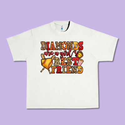 Diamonds Are A Girl's Best Friend Softball Urban Heavy Tee Designed By Jasminsmagicworld