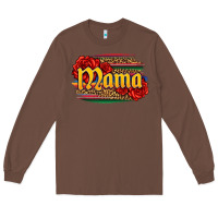 Chestnut Latina mama with serape and roses Long Sleeve Tee - Jasminsmagicworld