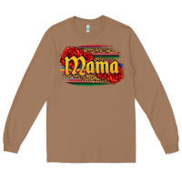 Latina Mama With Serape And Roses Long Sleeve Tee | Teevron