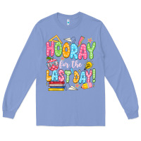 Colony Blue hooray for the last day white Long Sleeve Tee - JahusDesignShop