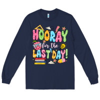 Navy hooray for the last day white Long Sleeve Tee - JahusDesignShop