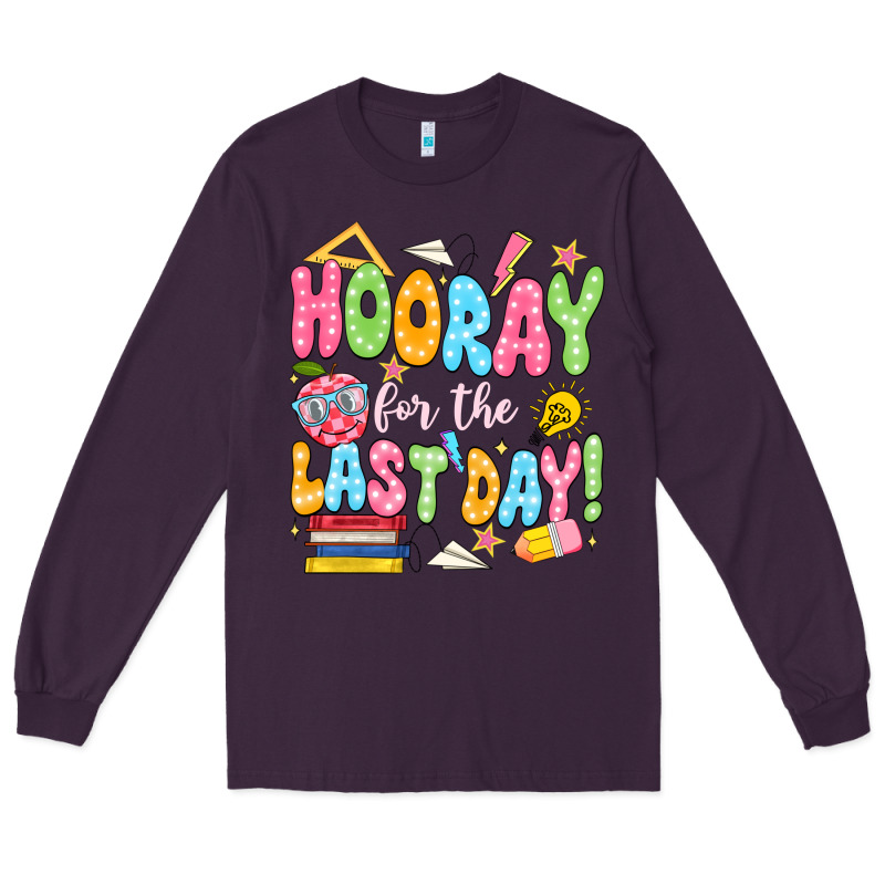 Hooray For The Last Day White Long Sleeve Tee by JahusDesignShop | Teevron