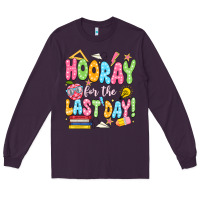 Plum hooray for the last day white Long Sleeve Tee - JahusDesignShop