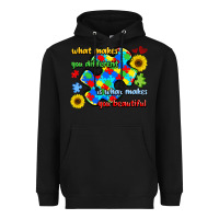 Black what makes you different is what makes  you beauti Heavyweight Hoodie - LillyAllenDesigns