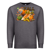 Charcoal Heather Fall Vibes Fox Premium Sweatshirt - LillyAllenDesigns