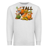 Oatmeal Heather Fall Vibes Fox Premium Sweatshirt - LillyAllenDesigns