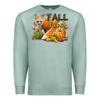 Seafoam Fall Vibes Fox Premium Sweatshirt - LillyAllenDesigns