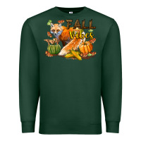 Sports Green Fall Vibes Fox Premium Sweatshirt - LillyAllenDesigns