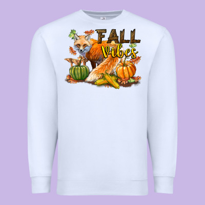 Fall Vibes Fox Premium Sweatshirt Designed By Lillyallendesigns