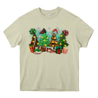 Mossy christmas trees with football Heavy Core Tee - Zillion Design Studio