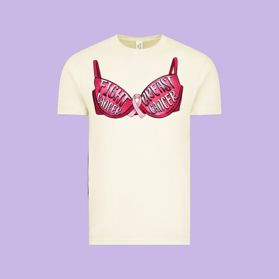 Fight Cancer Breast Cancer Bra Vintage Tee Designed By Artiststas