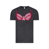 Vintage Black Fight cancer breast cancer bra Vintage Tee - Artiststas