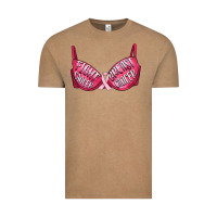Vintage Coffee Fight cancer breast cancer bra Vintage Tee - Artiststas