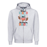 Heather Grey bit of a mess but doing my best Zipper Hoodie - MaliasSmallBusiness