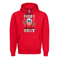 Red bit of a mess but doing my best Zipper Hoodie - MaliasSmallBusiness