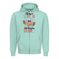 Seafoam bit of a mess but doing my best Zipper Hoodie - MaliasSmallBusiness