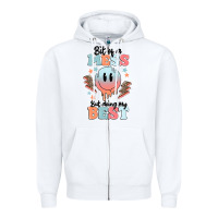 White bit of a mess but doing my best Zipper Hoodie - MaliasSmallBusiness