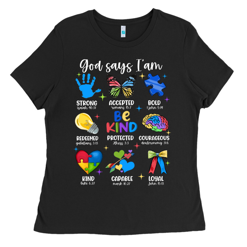 God Says I Am Autism Ladies Tee by JahusDesignShop | Teevron
